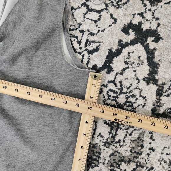 Stradivarius Women's Long Vest Size M Gray Casual Simple Minimalist Outerwear - Picture 6 of 8